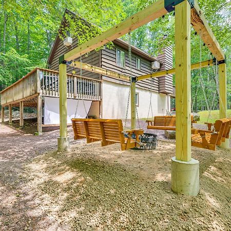 Poconos Cabin Rental - Walk To Lake Wallenpaupack! Lake Ariel Exterior photo